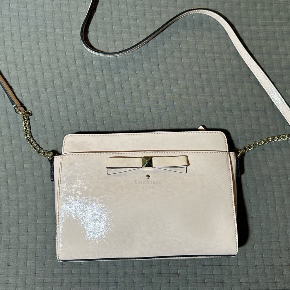 Kate Spade Light Pink Crossbody Bag with Bow Detail